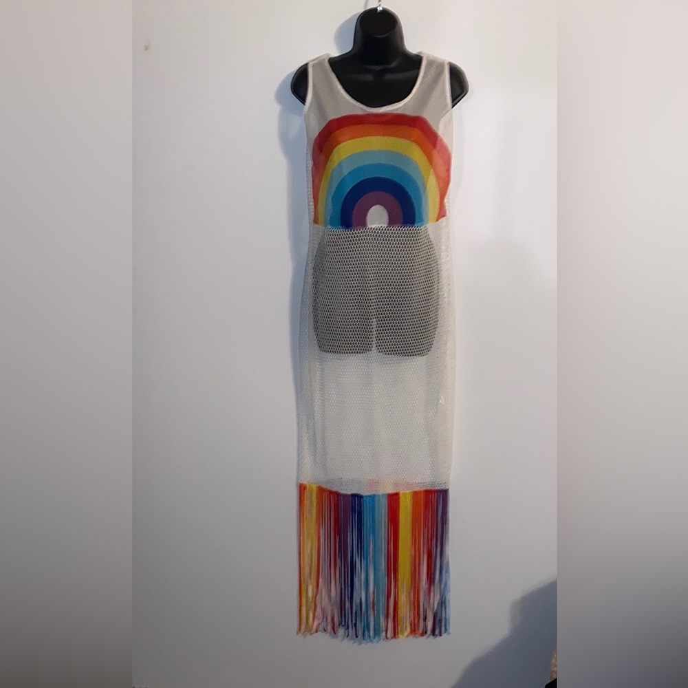 RAINBOW FISHNET COVERUP